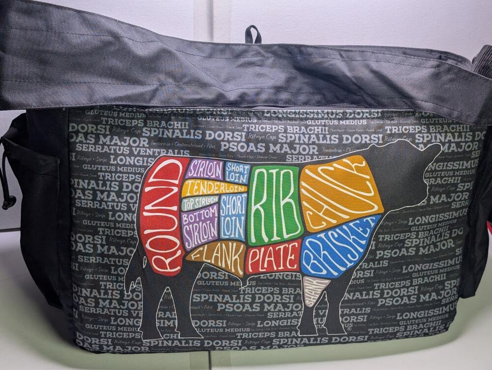 Certified Angus Beef Cold Hot HoldallInsulated Tote Bag Beef Cuts Graphic NWT